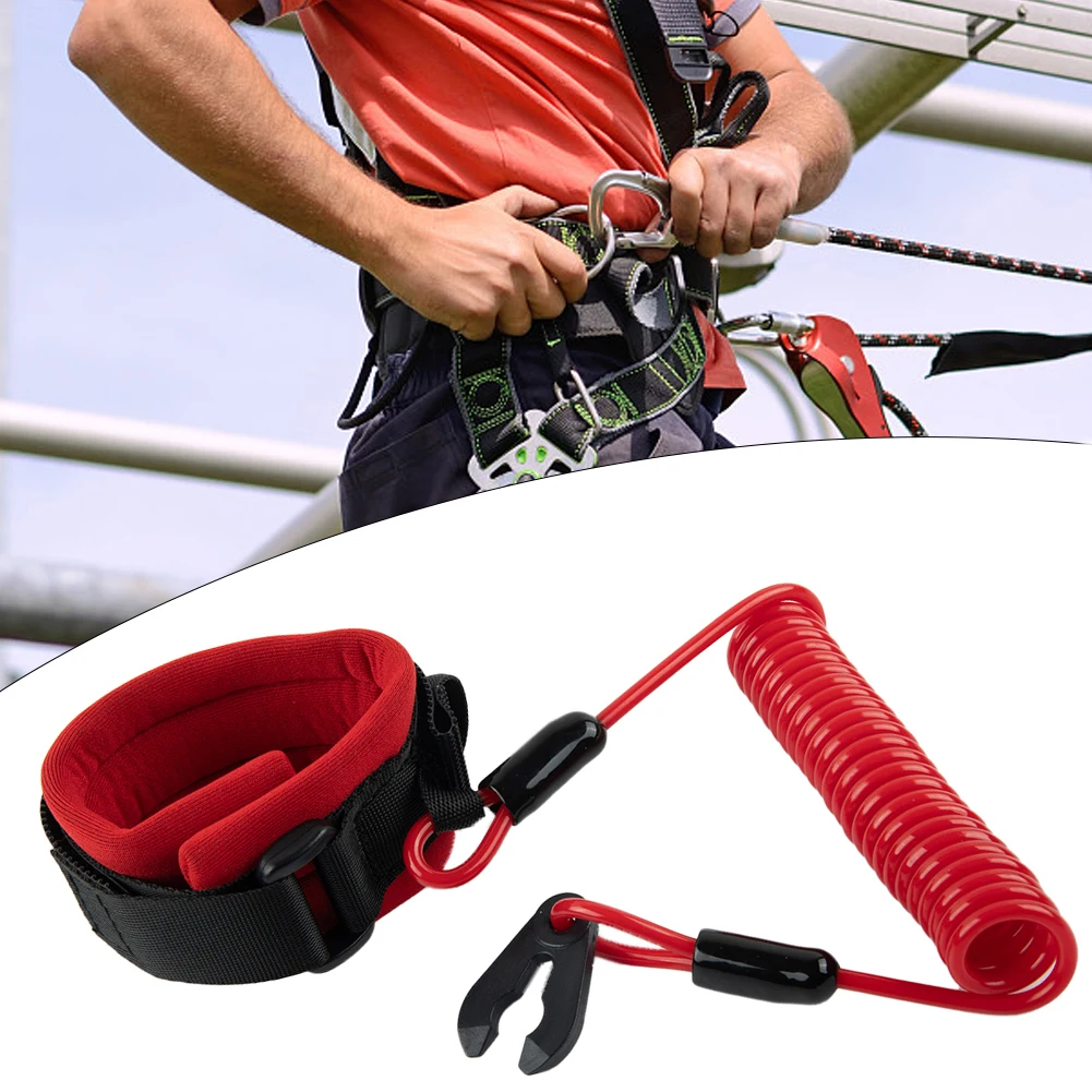 1PCS Safety Tether Lanyard Kill Stop Switch Fit For Jet Ski For JB650 JT900 JT1100 PU Motorboat Protection Rope Wrist Lanyard