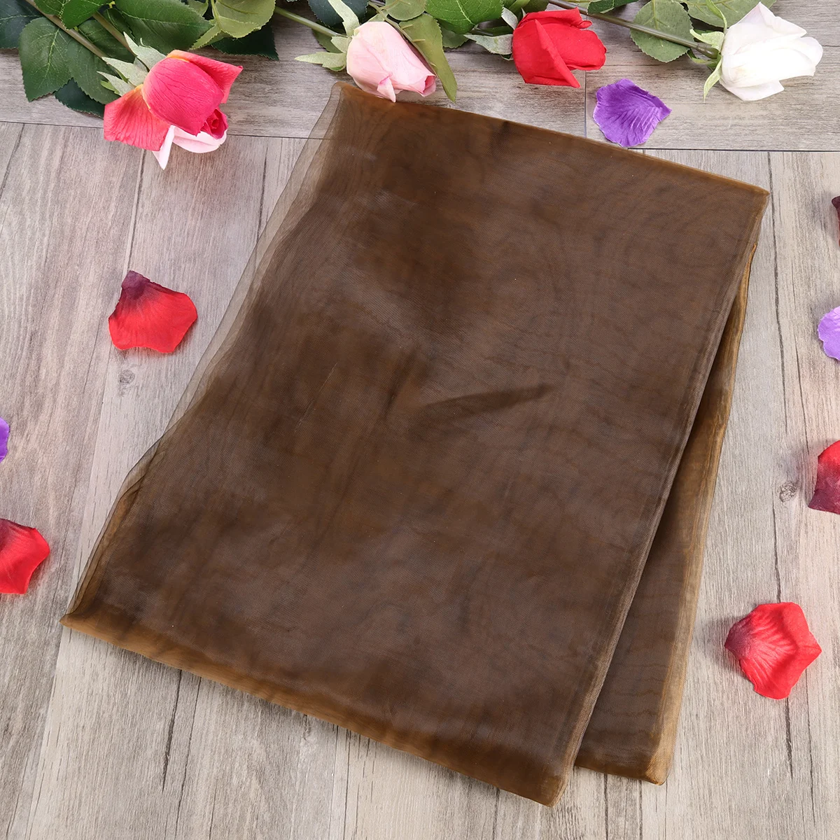 

Coffee Color Sheer Curtains 100X200Cm Premium Voile Window Tulle For Bedroom Living Room Home Decor Transparent Drapes