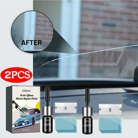 2xWindscreen Scratch Crack Restore Fluid Glass Curing Glue Car Accessories Car Windshield Crack Repair Fluid Window Repair Resin