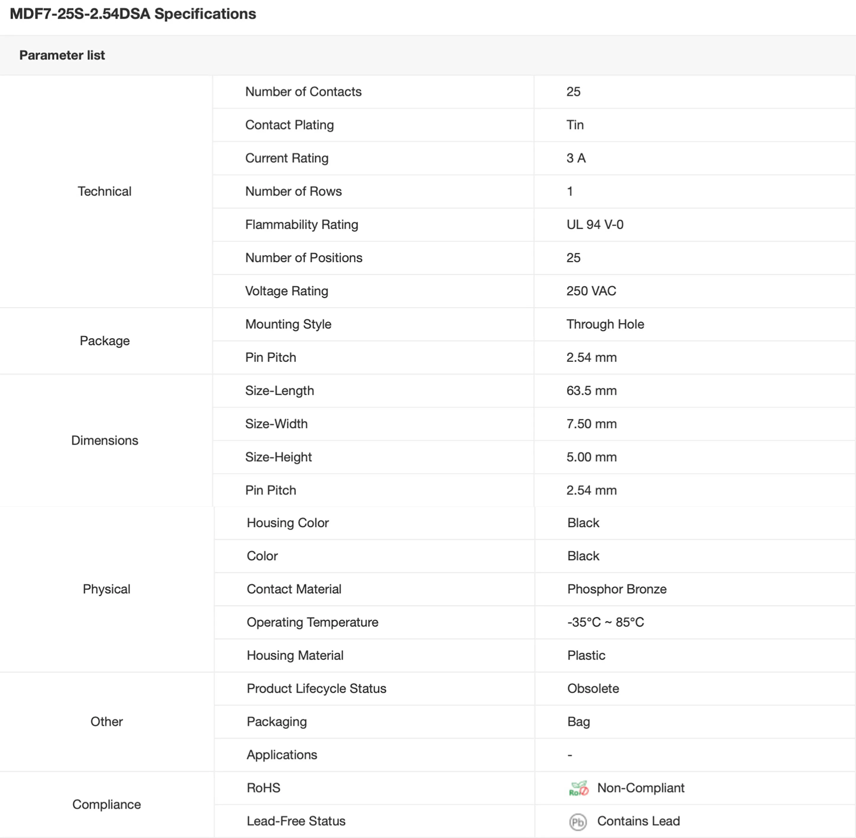 10 sztuk/partia nowy i oryginalny MDF7-25S-2.54DSA(95) MDF7-25S-2.54DSA 25Pin 2.54mm skok HRS dolne złącze typu wejściowego w magazynie
