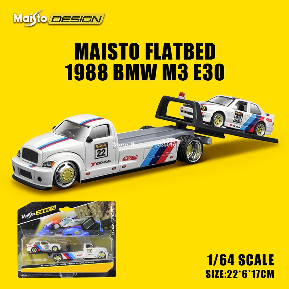 Maisto 1:64 1988 BMW 3 Series M3 1965 FORD MUSTANG elite transport