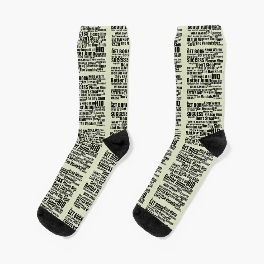 

Subterranean Homesick Blues black Socks anime gifts Stockings compression Girl'S Socks Men's
