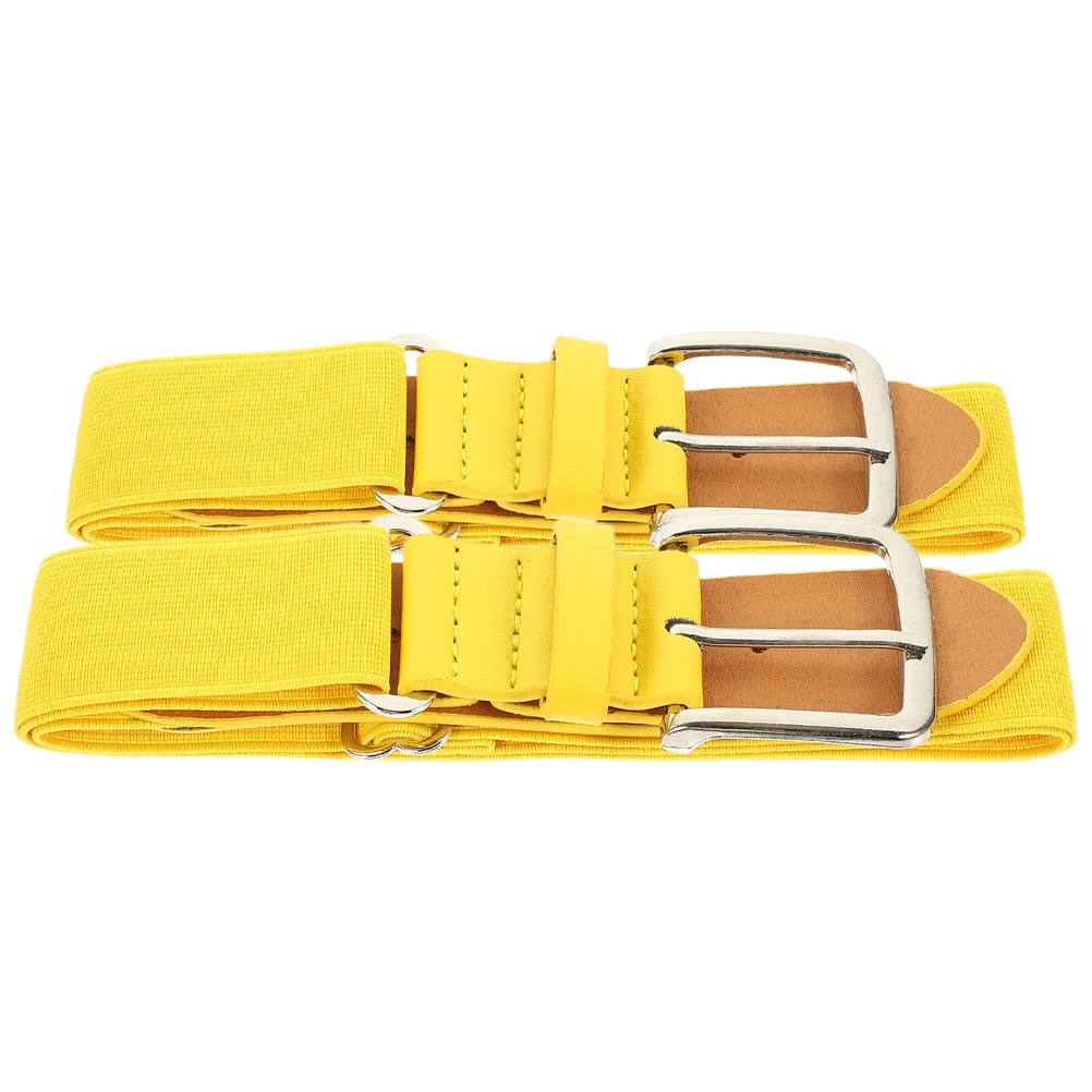 2 Pcs Elastic Baseball Belt Men's Belts Golden Mens Yellow Black Royal Softball Socks and