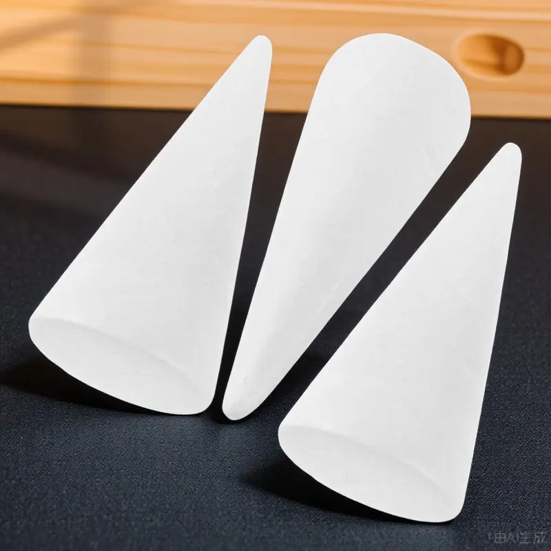 

3Pcs Foam Cones White Polystyrene DIY Crafts Ideal for Kids Creativity Educational Projects Preschool Church Kindergarten