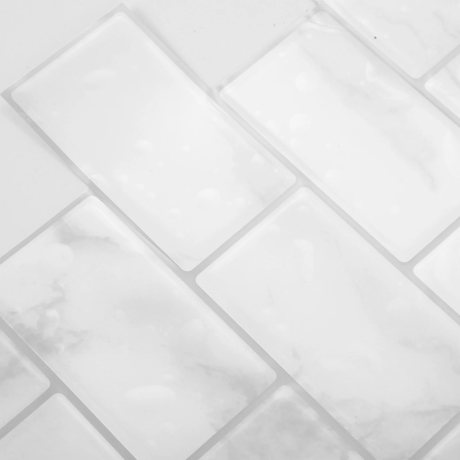 ملصقات حائط للمطبخ مقاومة للماء ومضادة للزيت بتأثير بلاط ثلاثي الأبعاد ورق حائط ذاتي اللصق لغرفة غسيل الحمام #2