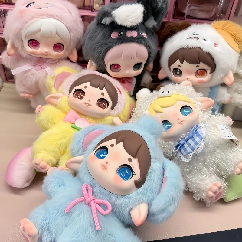 

Оригинальная рубиновая пушистая серия, милая глухая коробка, модная школьная сумка, подвеска для ключей, украшение, кавайная кукла, коробка-сюрприз, праздничный подарок