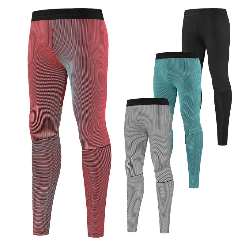 

Мужские быстросохнущие компрессионные беговые тайтсы 2-в-1 со встроенной подкладкой и поясным карманом для осенне-зимних марафонских тренировок в тренажерном зале