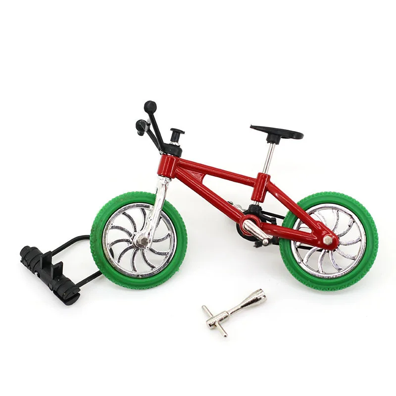 1 szt. Mini Rower Kreatywny Model Roweru Palcowego ze Stopu, Prezent Urodzinowy dla Chłopców i Dziewcząt, Zabawne Modele Zabawek
