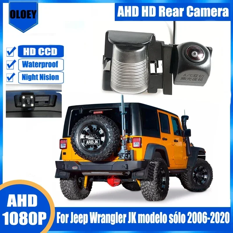 Rear View Camera For Jeep Wrangler JK modelo sólo 2006-2020 Reverse Camera License Plate Lamp Camera