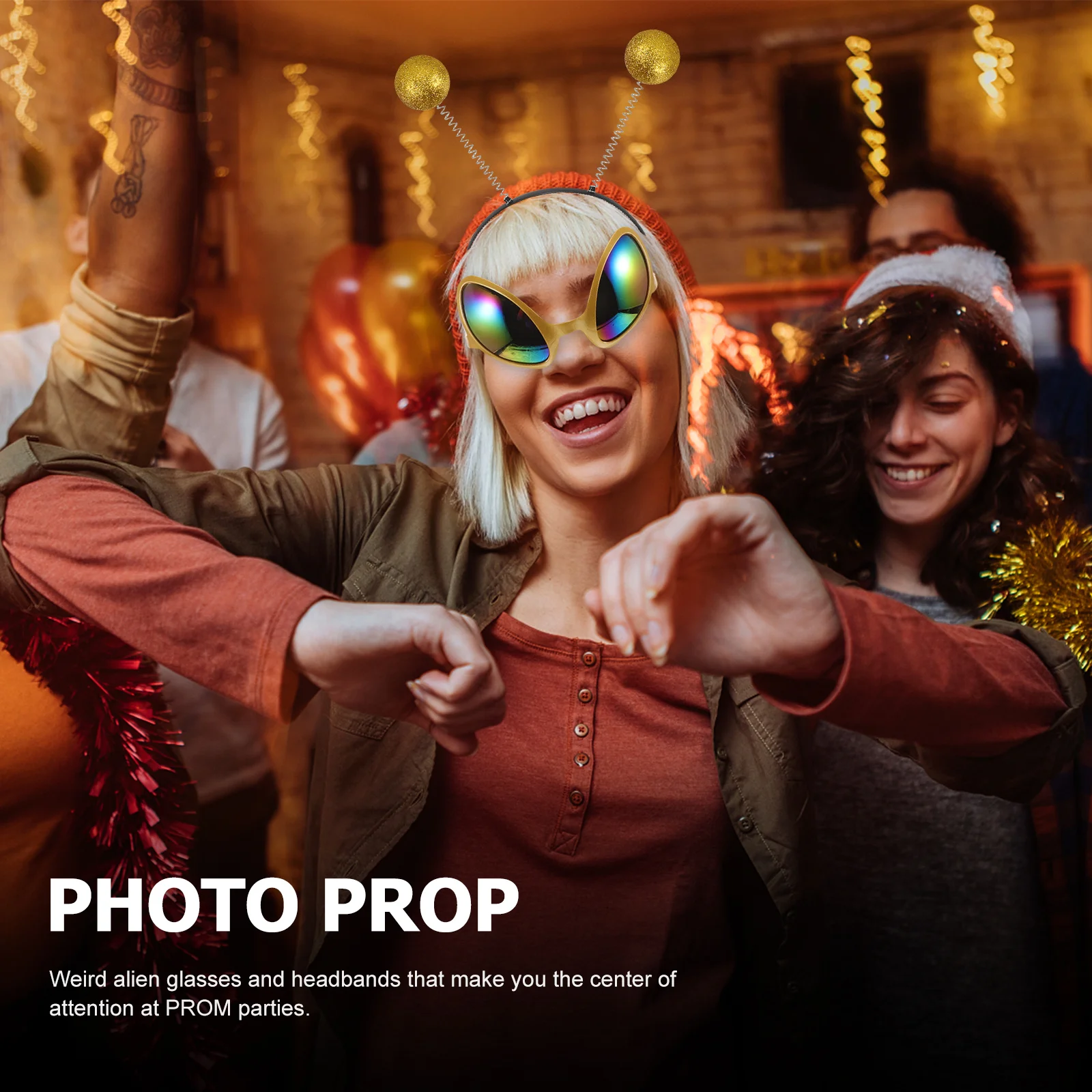 1Set Gläser Stirnband Gebogene Beine Lustige Brillen Für Party Cosplay Kostüm Zubehör Regenbogen Objektiv Sonnenbrille Prop