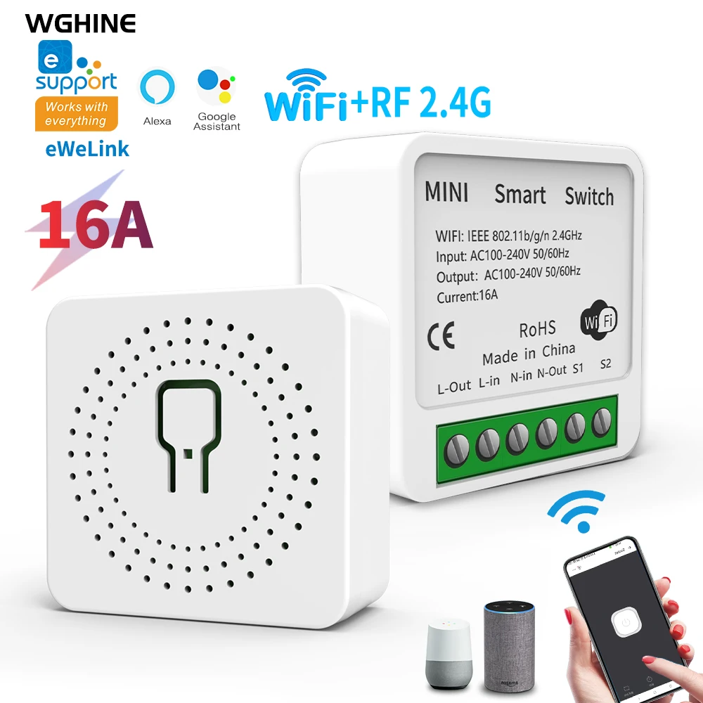 

All Powerful Intelligent Center EWeLink WiFi Mini Relay Compatible With Alexa/Google Home Timer+Remote Control+Power Monitoring