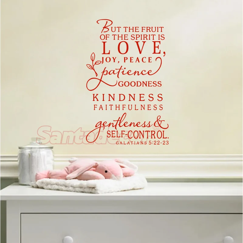 Bible Poetry Psalm Wall Art Mural Spirit Fruit Vinyl Sticker Living Room Home Decor Poster House Decoration Wallpaper