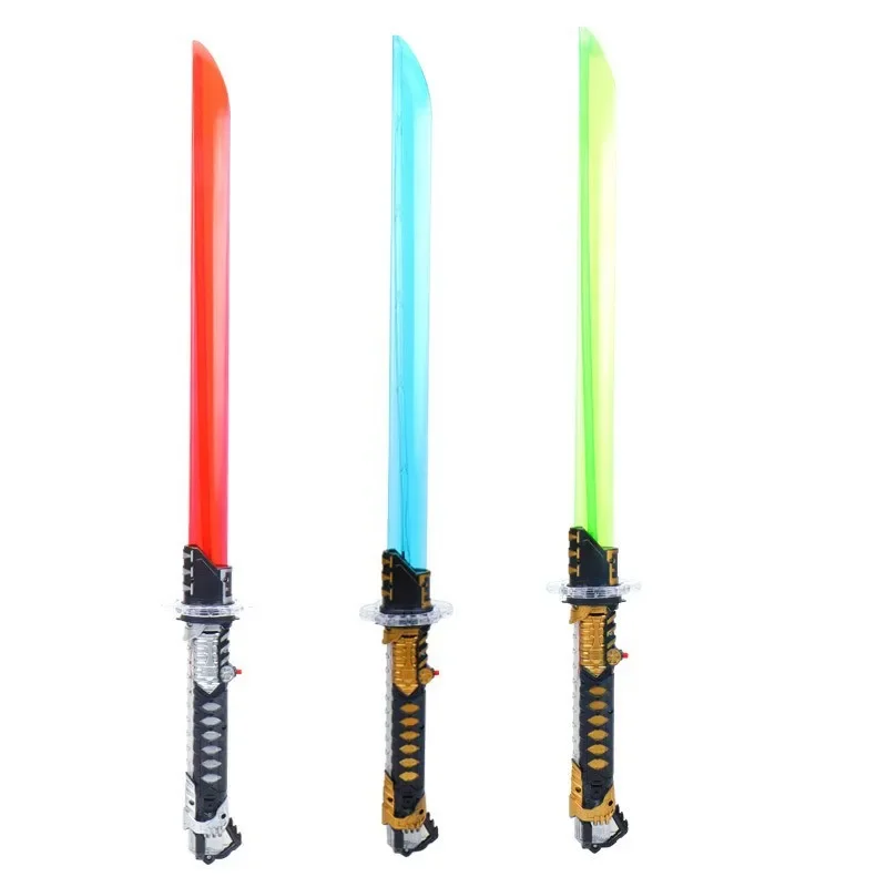 Luminous Warrior Sword Toy for Children, Flash, Dinâmico, Música, Som, Luz, Faca, Colorida, Segurança, Exercício, Novo