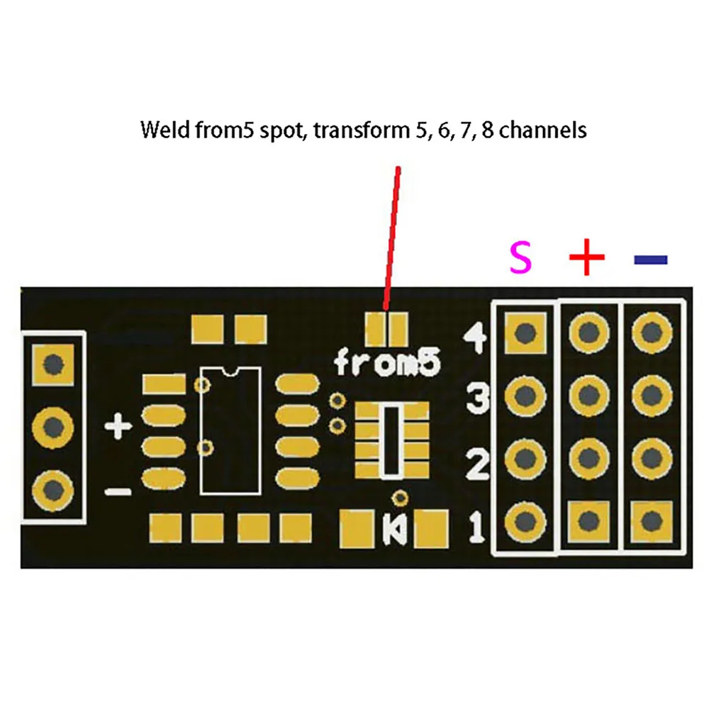 SBUS To PWM Servo Decoder Steering Gear for Receivers with SBUS Output, Converted Signal to PWM for Servos and ESC