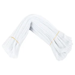 100 Pcs 30cm creation pipe cleaners, white