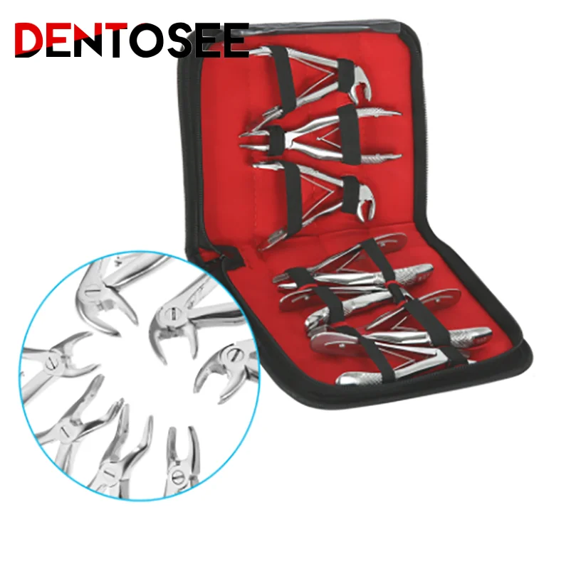 

7pcs/kit Children's Tooth Extracting Forceps Pliers With Toolkit Dental Surgical Extraction Instruments For Dental Clinic