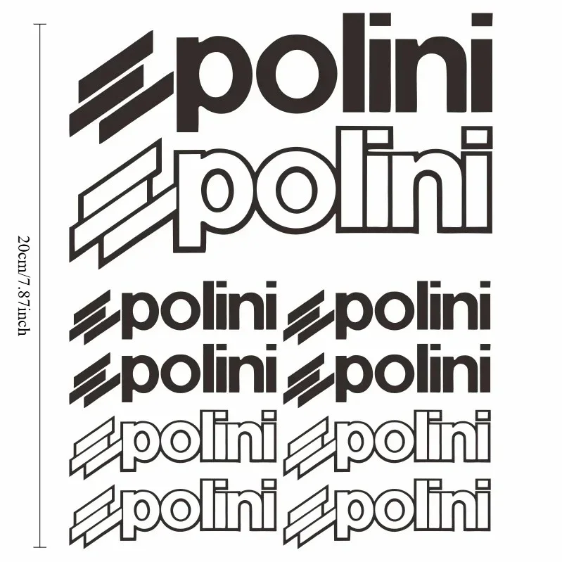 1Set Polini Style Multi-color Vinyl Stickers, Waterproof UV Decals for Motorcycle, Scooter & Car Engine Decor