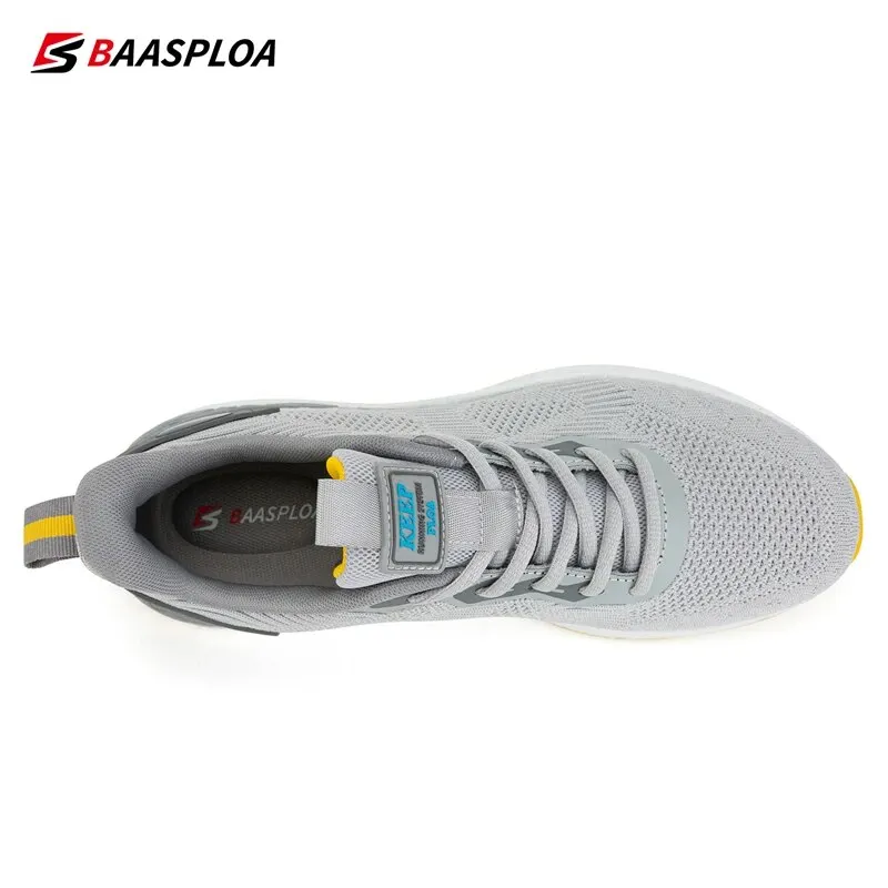 Baasploa Heren Casual Sneakers Nieuwe Mode Lichtgewicht Sportschoenen Voor Heren Mesh Ademende Hardloopschoenen Antislip Gratis Verzending