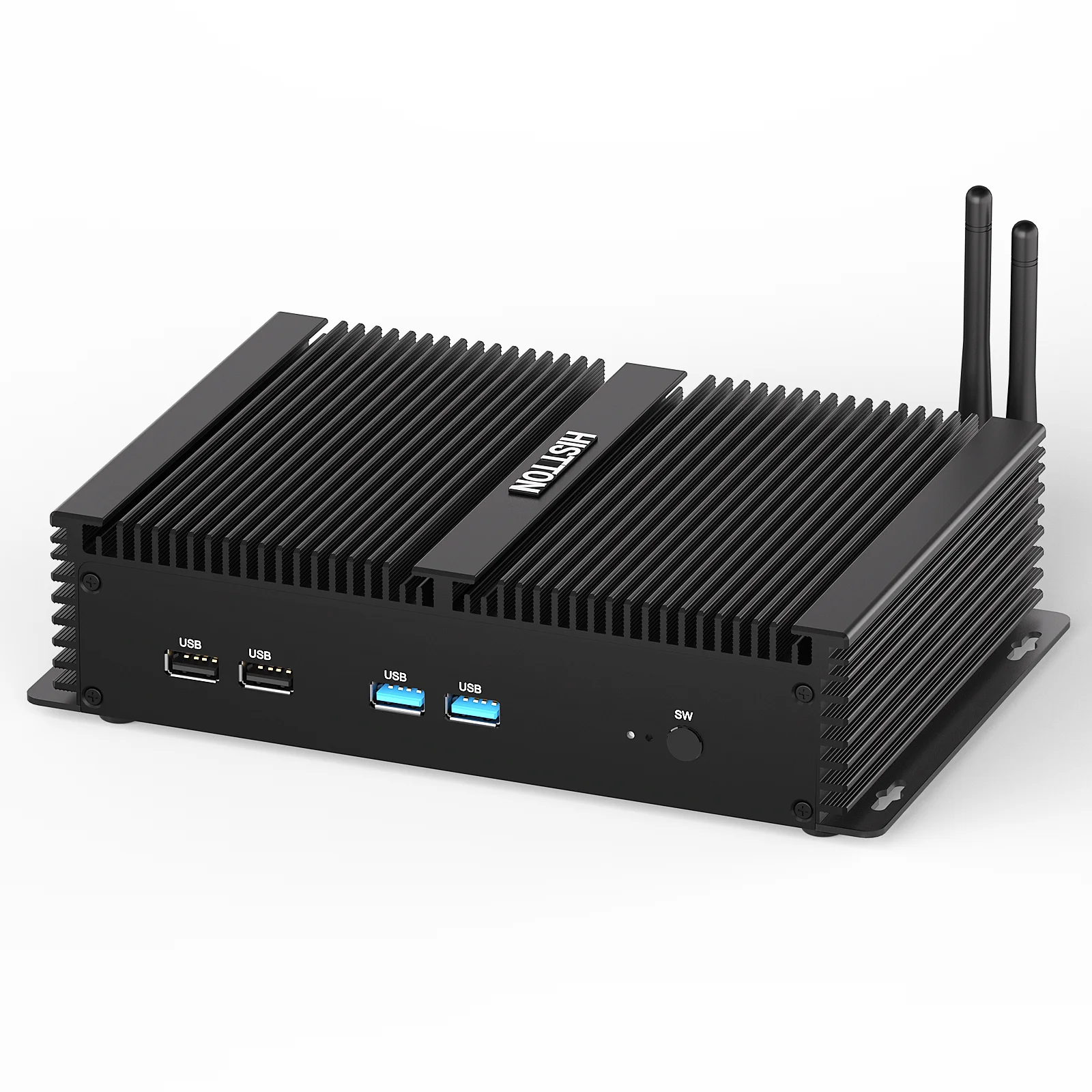 HYSTOU Intel Core i5-8250U K4 Fanless Industrial Mini PC 6xRS232 COM 2*RJ45 LAN DDR4 64GB Max HD VGA 4K Support Win10/11 Linux