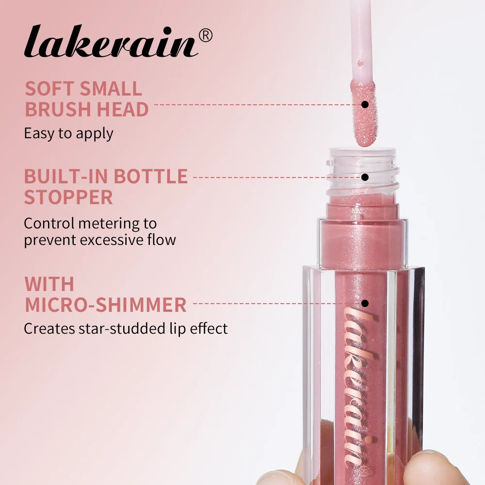 Diamonds Glitter Gloss Universal Lip Luminizer 8 Colors Lip Gloss Non-sticky Moisturizing Plumper Long Lasting Glitter Liquid