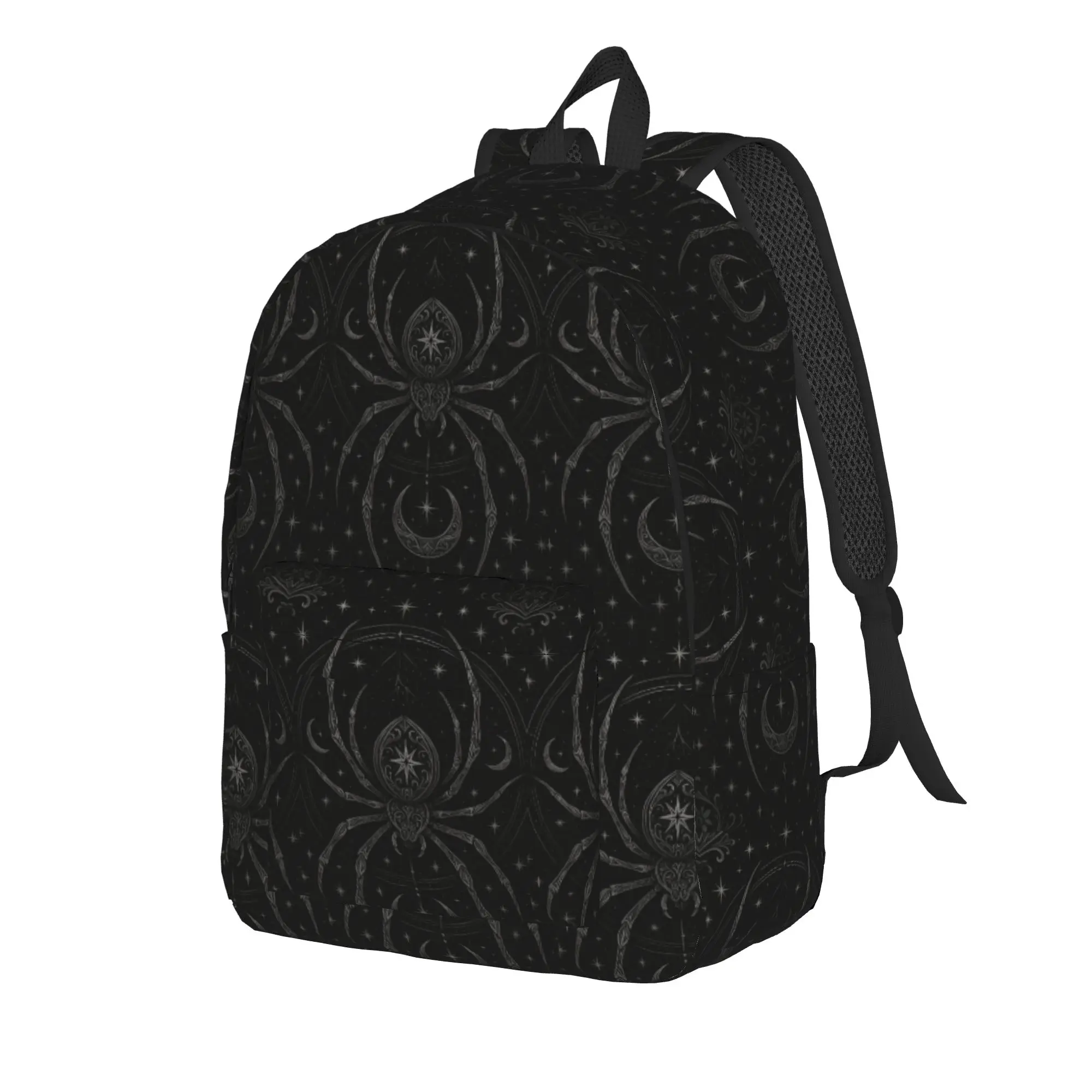Spooky Giant Black Spider Art Backpack  Camping Backpacks Male Design Pattern School Bags Stylish Rucksack