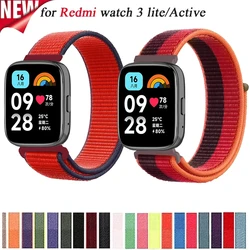 Redmi Watch 3用ナイロンループストラップ,スマートウォッチバンド,20mm, 22mm