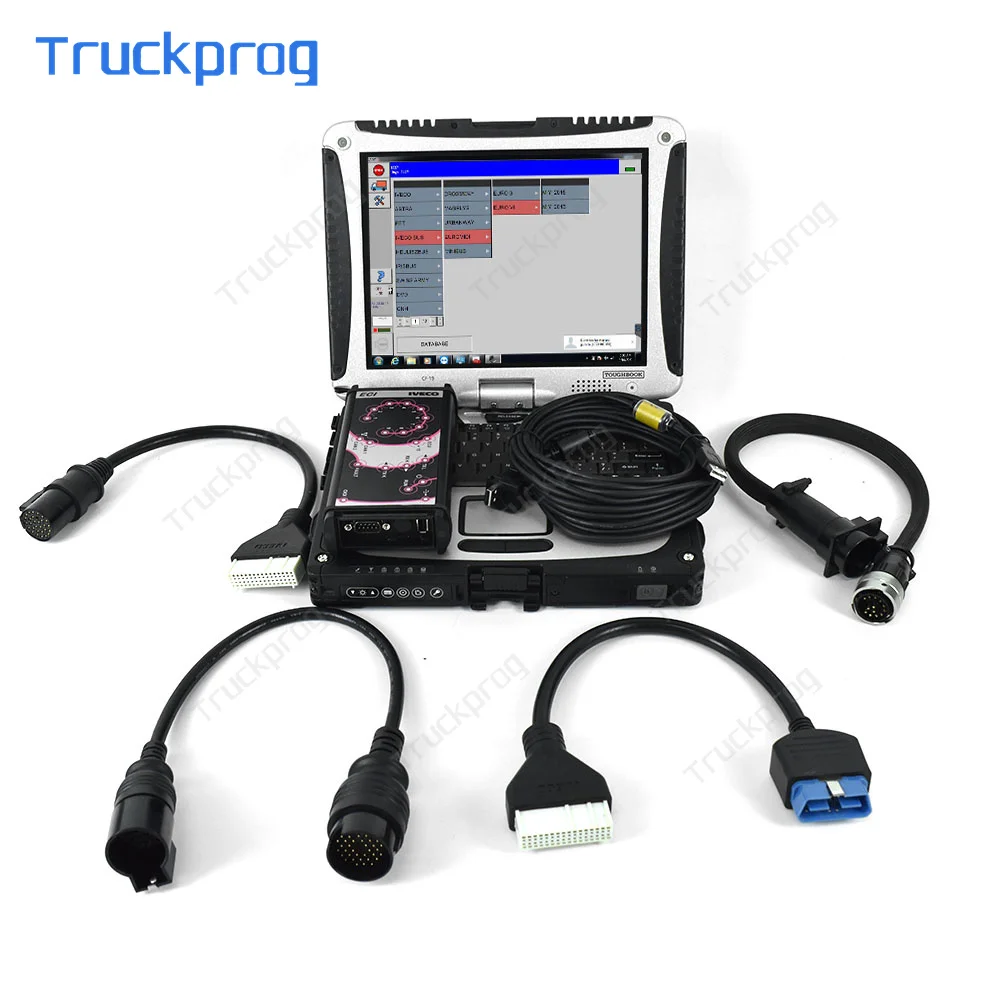 Truck Diagnostic interface for IVECO ELTRAC EASY ECI diagnostic tool KIT+Toughbook cf19laptop IVECO Diagnosis Software