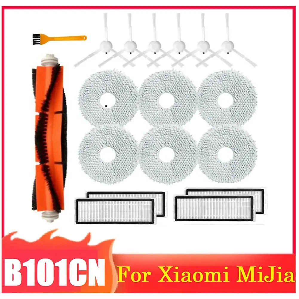 18pcs For Xiaomi Mijia B101cn Hepa Filter Mop Cloth Main Side Brush