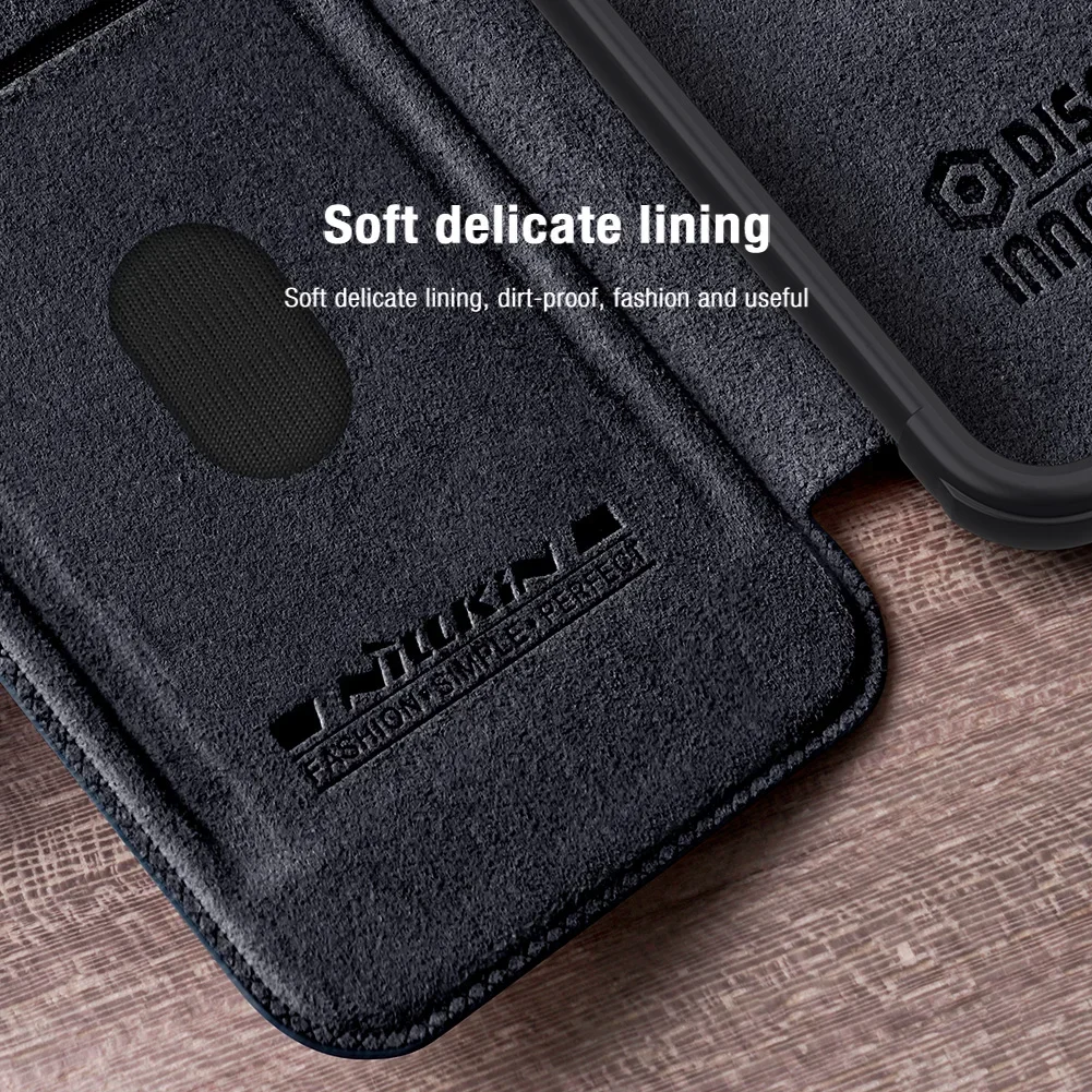 NILLKIN Flip Wallet Leather Case for Samsung Galaxy S23 FE, Camera Protection, Back Cover WIth Kickstand, Qin Pro, Card Pocket image 4