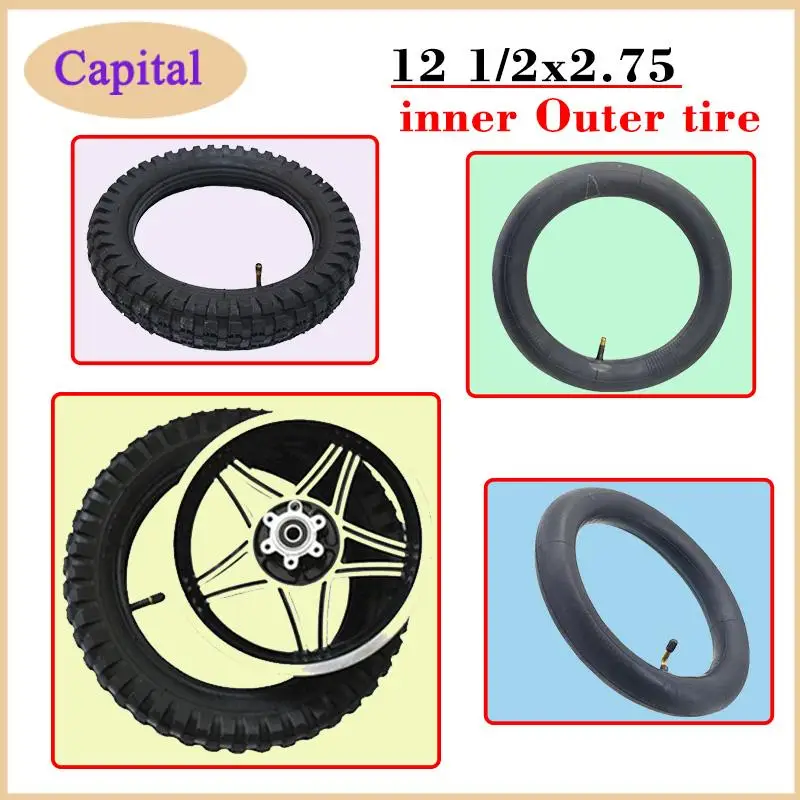 12 بوصة 12 1/2X2.75 الإطارات 12.5X2.75 الإطار الخارجي أو الأنبوب الداخلي لدراجة نارية 49cc دراجة نارية صغيرة الترابية MX350 MX400 عجلة سكوتر #1