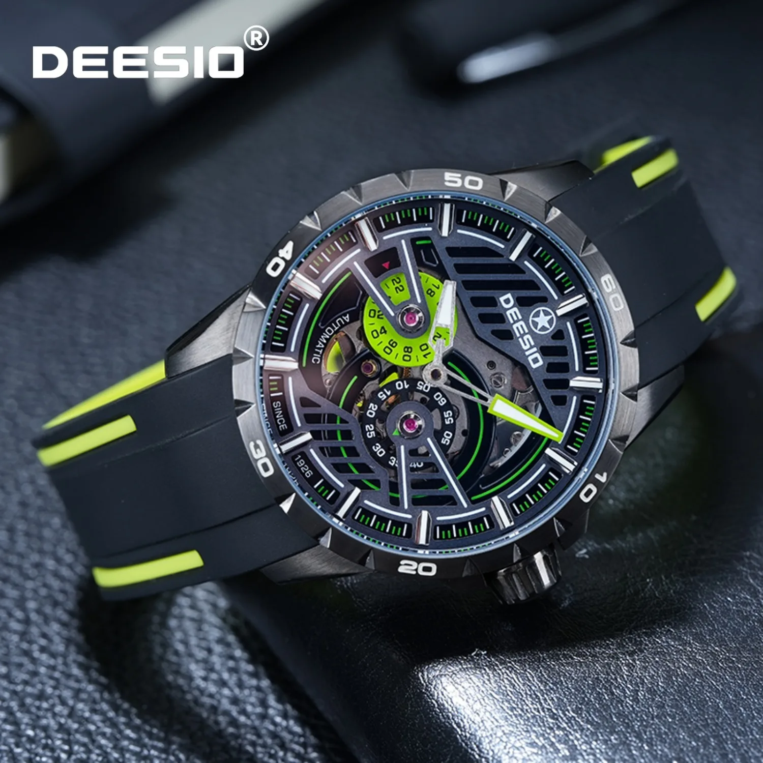 

Deesio Japanese Import Mechanical Movements Watch for Men Stainless Steel Case Fashionable Casual Style Water-resistant Watch