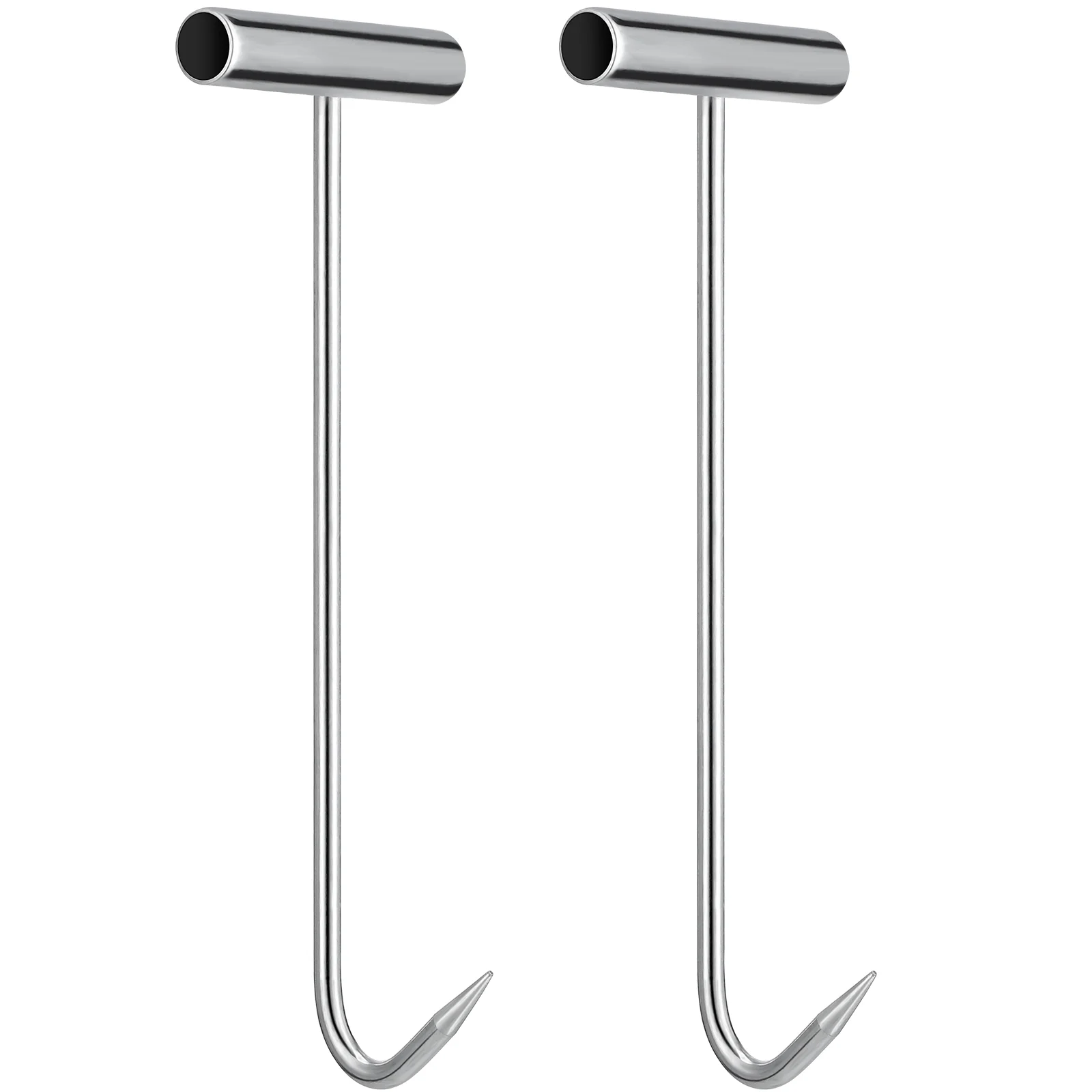 

2 Pcs Pin Binders Manhole Cover Lifting Tool Drain Silver Iron Sticky Hooks for Hanging Heavy Duty