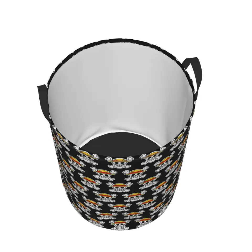 Custom Pirates Skull One Pieces Laundry Basket Collapsible