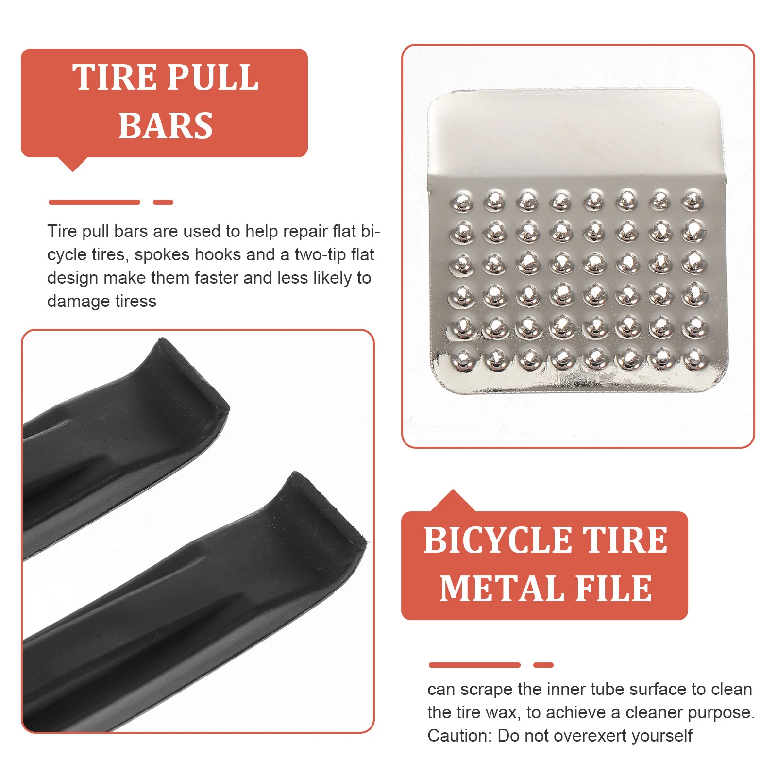 

1 Set Bike Tire Repair Tools No Glue Patch Kit For Cycling Motorcycle Atv Wheelchair Wheelbarrow Emergency Repair Equipment