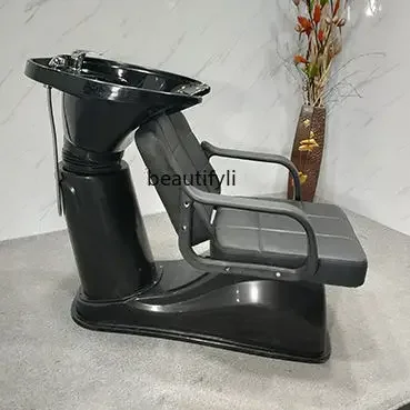 ss newHair Salon for Hair Salon Sitting Half Sitting Half Lying Hair-Washing Chair Head Therapy Bed Chair Flushing Hair-Washing