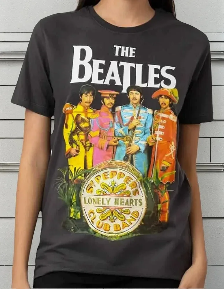 THE BEATLES A HARD DAYS NIGHT Graphic T-Shirt Women Men Oversized Y2k Short Sleeve T-shirt Vintage Hip Hop Streetwear Clothing