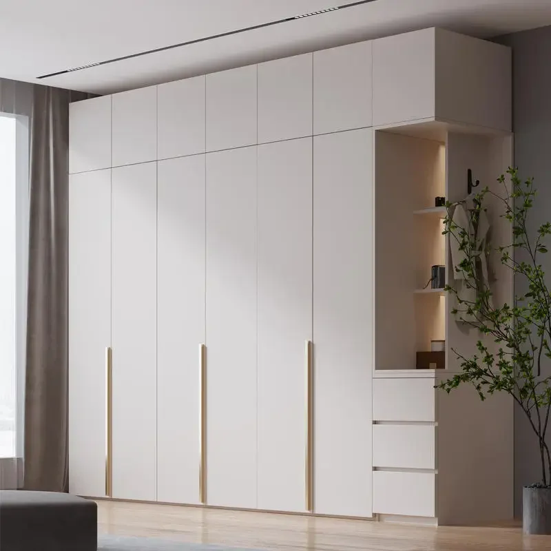 Powder Coated Modern Aluminum Alloy Wardrobe Long Lasting and Durable Combination Storage Cabinet Large Space Bedroom Furniture