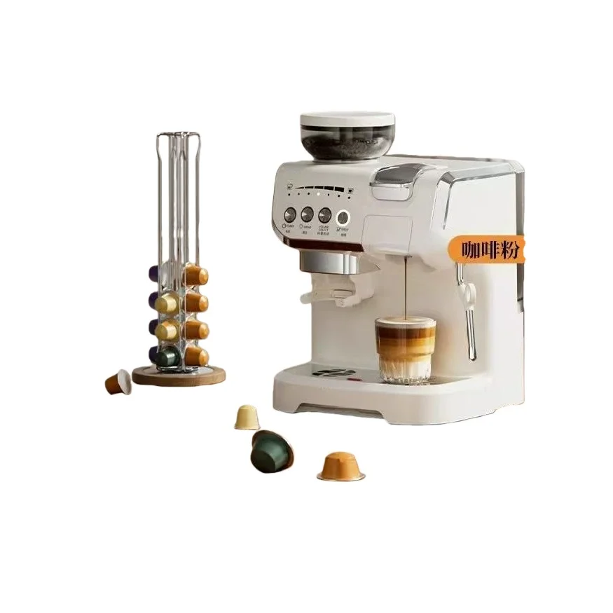 PANCERKA Italian Multi-Capsule Coffee Machine - Household Appliance with Integrated Bean Grinder
