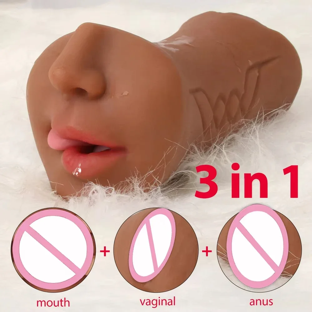 3-in-1 male sex toy, masturbation cup, male adult sex toy, tight vagina, anus, mouth, oral sex, male masturbation toy view 2
