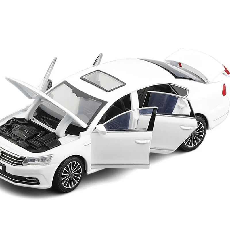 JKM1:32 passat 380TSI aluminiowy Model samochodu Diecasts i pojazdy zabawkowe, metalowy samochód odciągnąć wysoką symulację kolekcji światła dźwiękowego dla dzieci