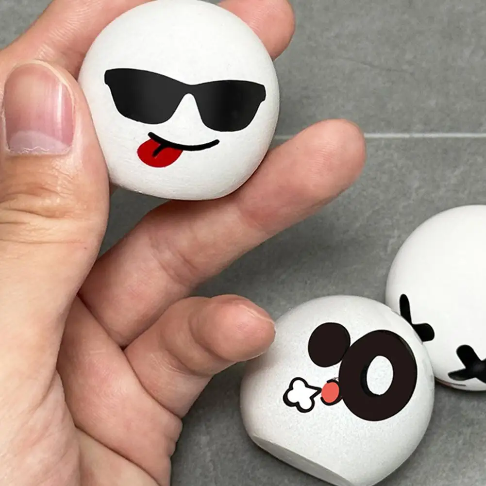 البيض الإبداعي دراجة نارية دراجة سيارة الحلي ، التعبيرات لطيف ، سيارة الأشعة فوق البنفسجية تغيير شخصية الديكور وجوه ، هدية يبتسم V7J1 #3