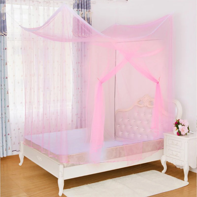 Mosquito Net for Bedroom Indoor and Outdoor Camping Travel Repellent Tent Insect Reject  4 Corner Post Canopy Bed