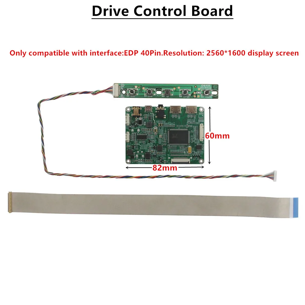 Tablero de Control de controlador de pantalla LCD, Kit de Monitor portátil DIY, alta compatibilidad, Universal, 2560x1600 TN, IPS, EDP, 40 pines