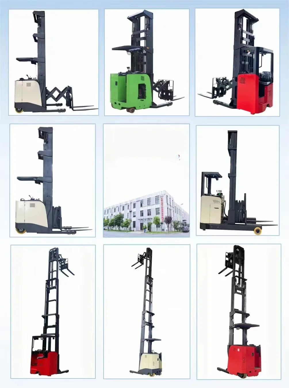 1.6T 1600KG Fork Scissor Type  Lead-Acid 6500mm Electric Battery Reach Stacker Truck with Double Scissor Lift view 2