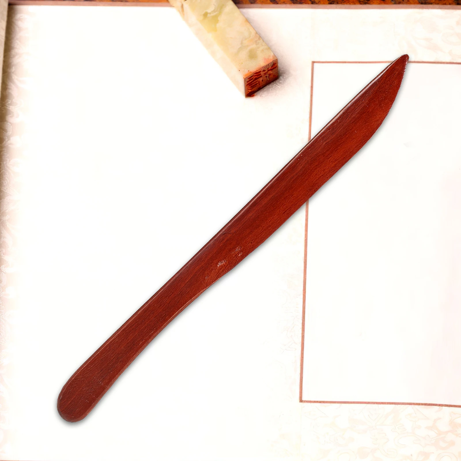 Bamboo Calligraphy Xuan Paper Cutter Rice Paper Trimmer Portable Precision Cutting Tool for Craft Art Letter Opening Envelope