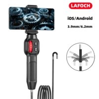 Dos maneras 1m 360 ° Cámara endoscópica boroscopio articulada con luz, sonda impermeable, endoscopio con teléfono Android/iOS
