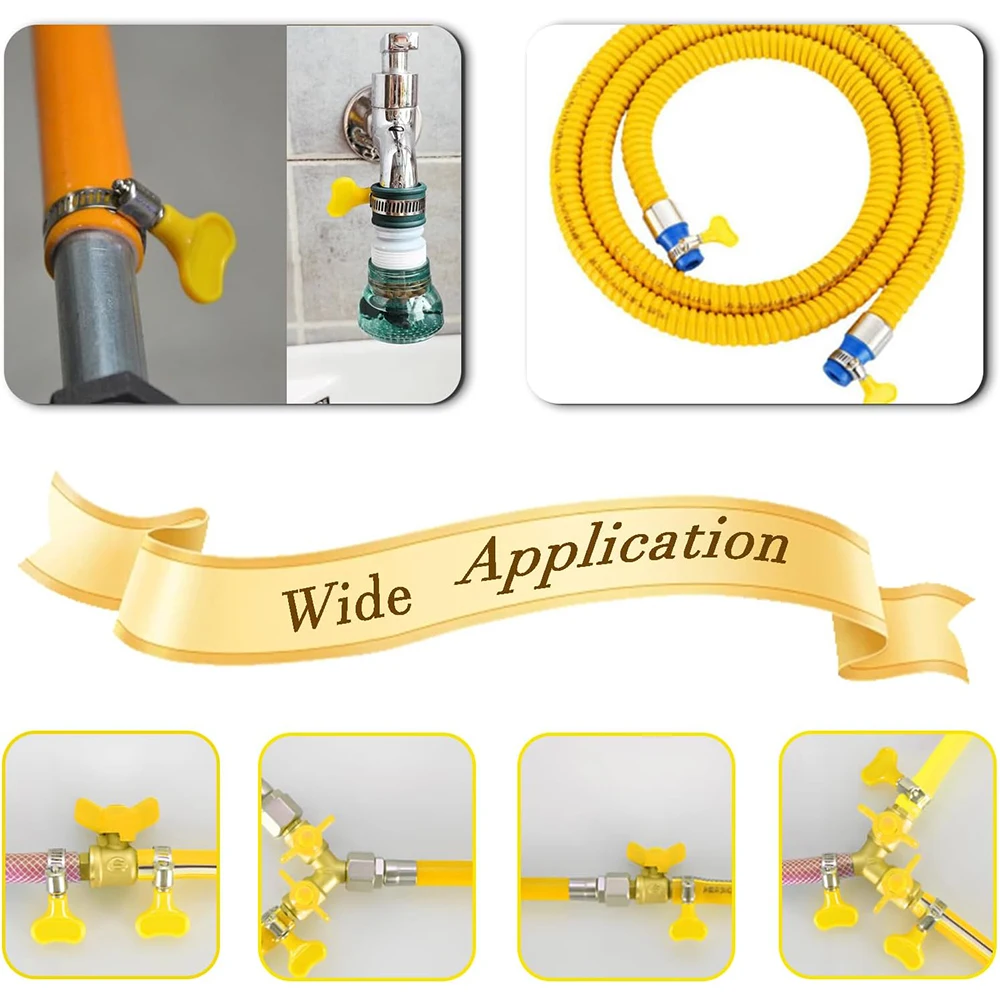 30pcs finger rotating hose clamp combination kit 5/16 "1-1/8"(8-29mm) key type stainless steel hose clamp suitable for pipelines