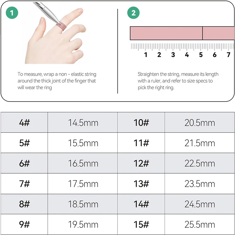 Ring 4 Sizing Kit Professional Finger Measuring Tool Smart Ring Measure Your Finger Size Before Buying a Ring Size 4 to 15