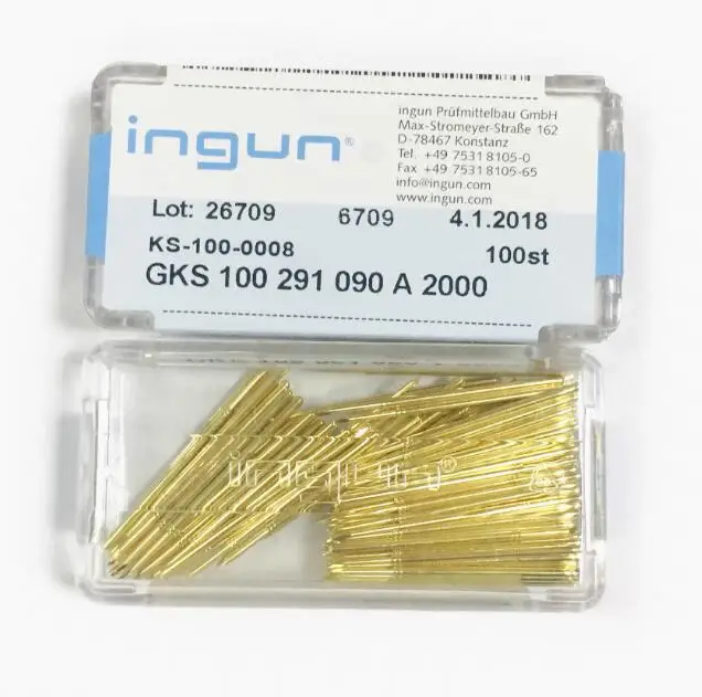 100PCS/LOT 100% ORIGINAL GKS-100-291-090 GKS-100 291 090 A 2000 Spring Test Probe Pogo Pin