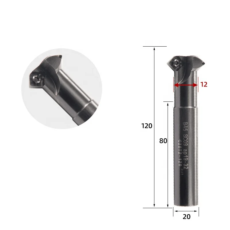 

CNC Tool Holder for Lathes Chamfering 45 Degree